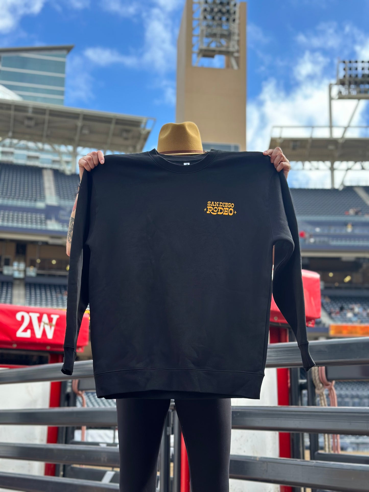 SD Rodeo Black Crewneck Sweatshirt