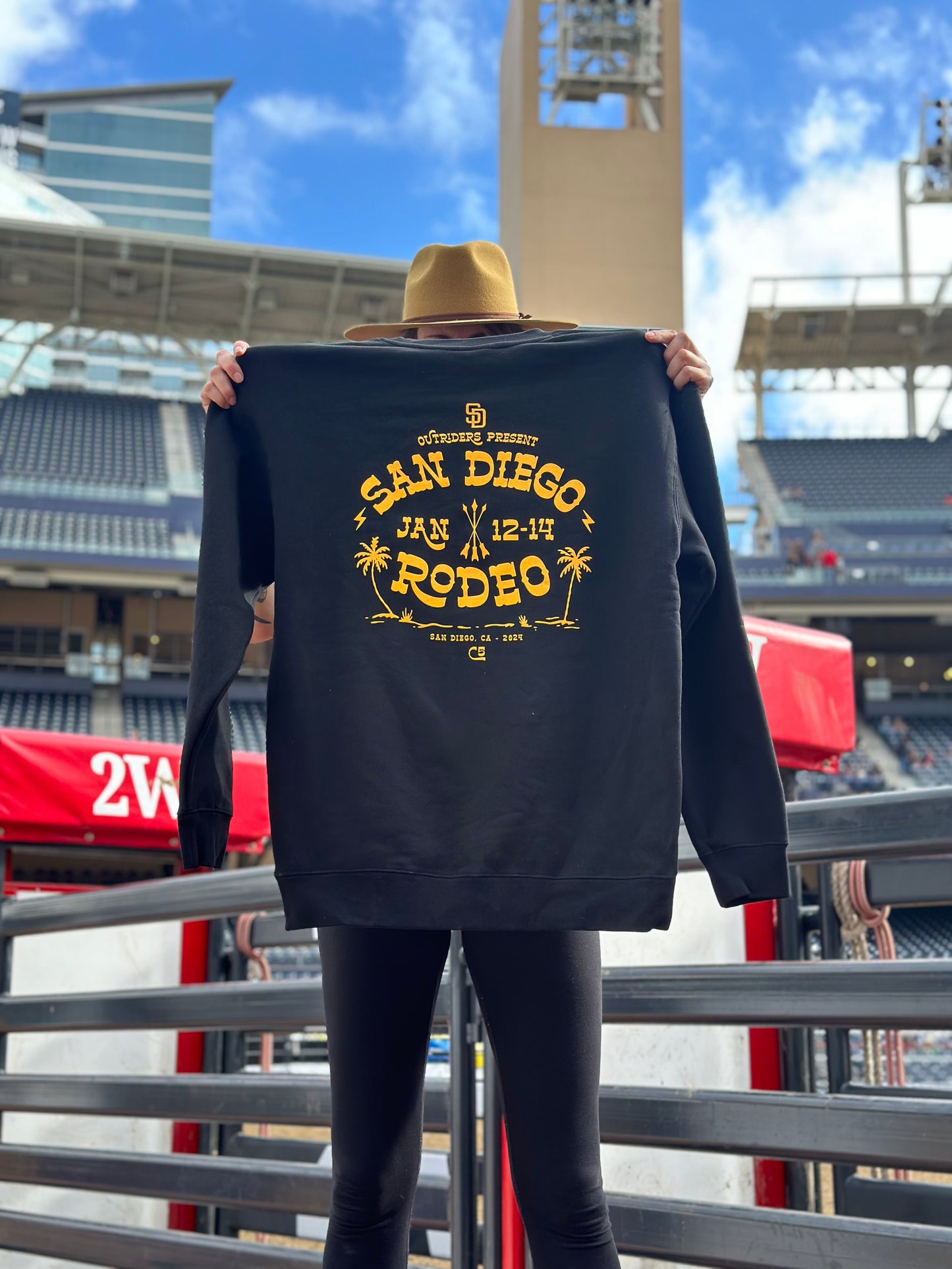 SD Rodeo Black Crewneck Sweatshirt