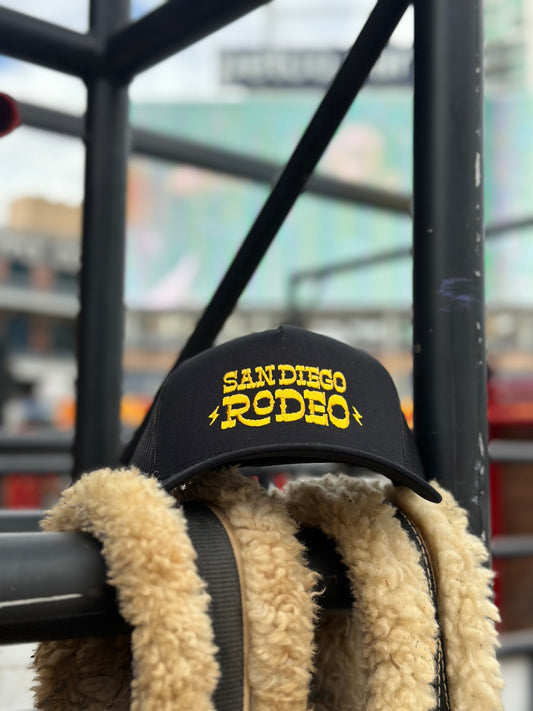 SD Rodeo Black Trucker Hat